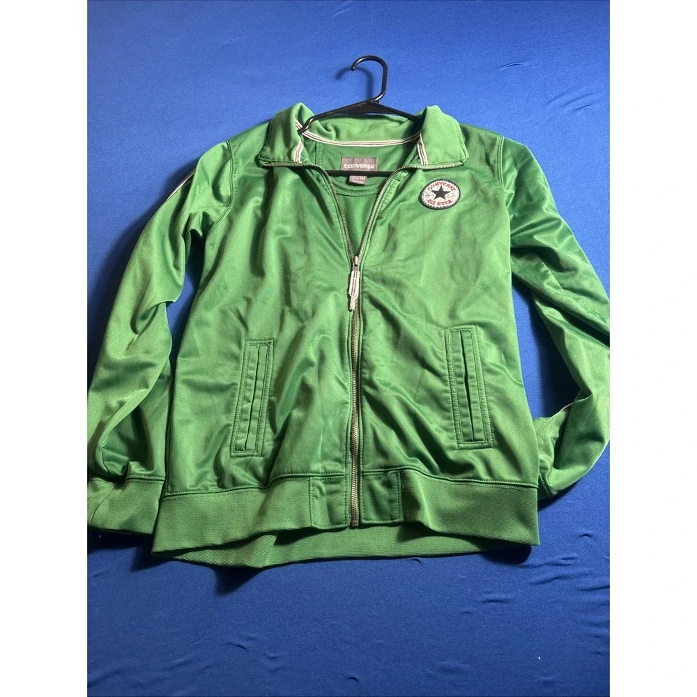 Converse All Star Track Jacket Green Classic Y2K XL Boys 13-15 Years Full Zip